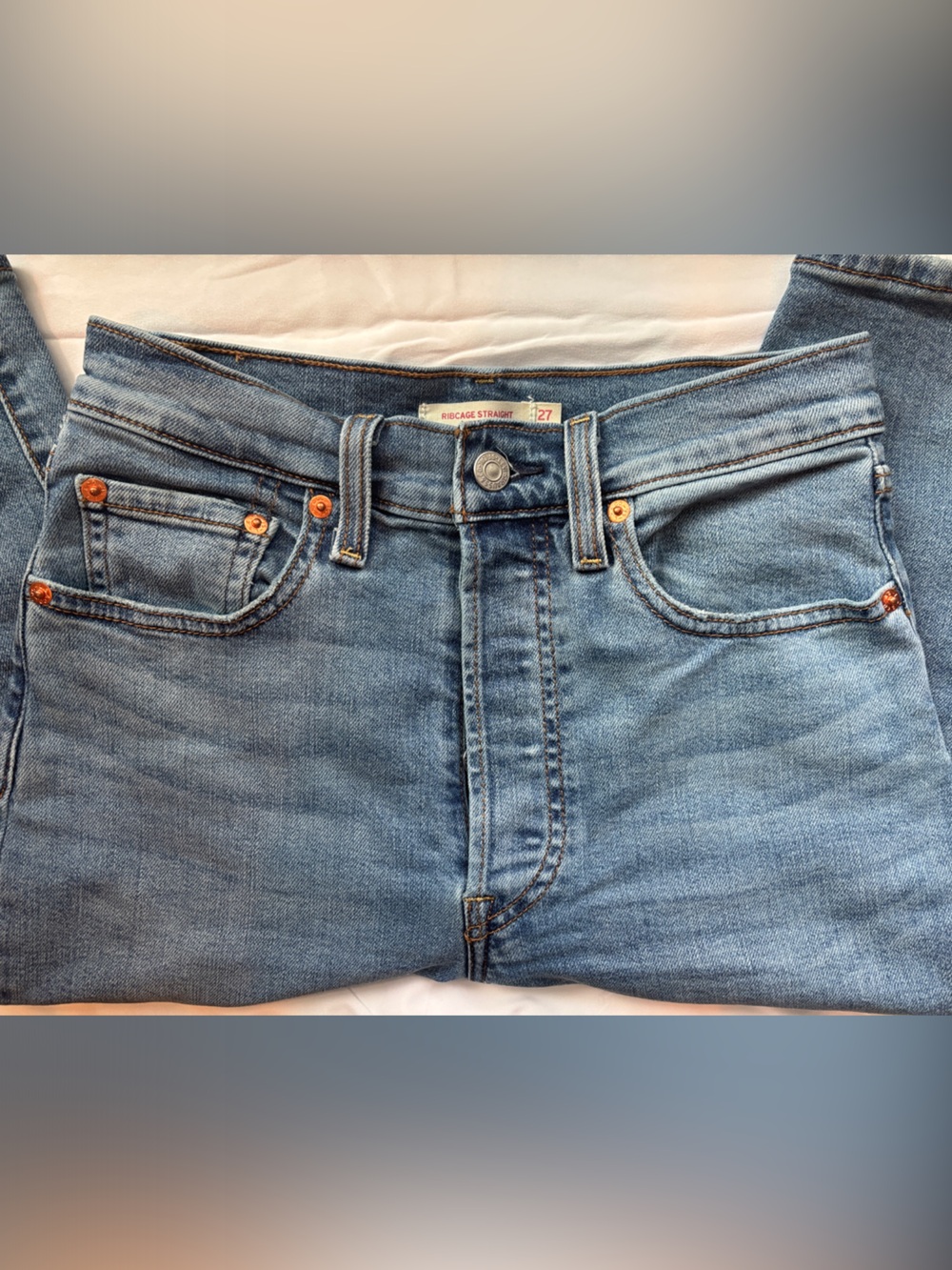 Levi's Ribcage Straight Leg Jeans with Copper Rivets